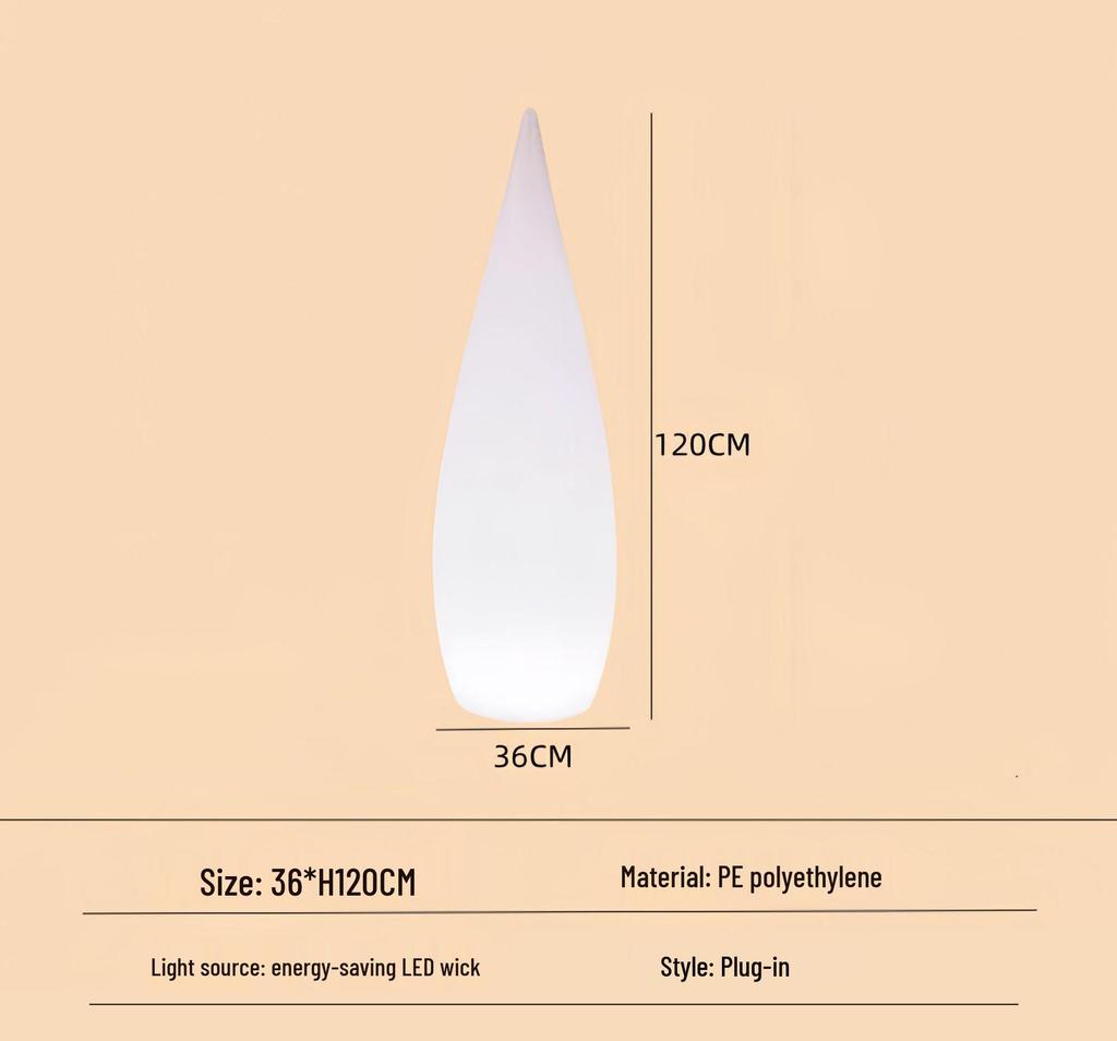 Luminous Teardrop Outdoor Floor Lamp: Perfect for Camping, Weddings, Gardens, Villas, Pools, and Paths