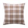 Classic Plaid Cushion Cover - Brown, Yellow & Rustic Red Throw Pillowcase with Zipper for Cozy Home Decor