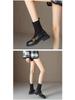 Women's Retro Chunky Heel Knitted Stretch Boots - Mid-Heel Ankle Loafers for Autumn/Winter 2025