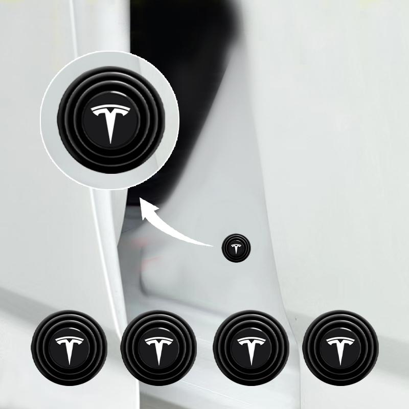 Car Door Shock Absorber Cushion Shockproof Pad Car Styling For Tesla Model 3 Model X S 2016-2020 Decals TM3 TMX TMS Decal
