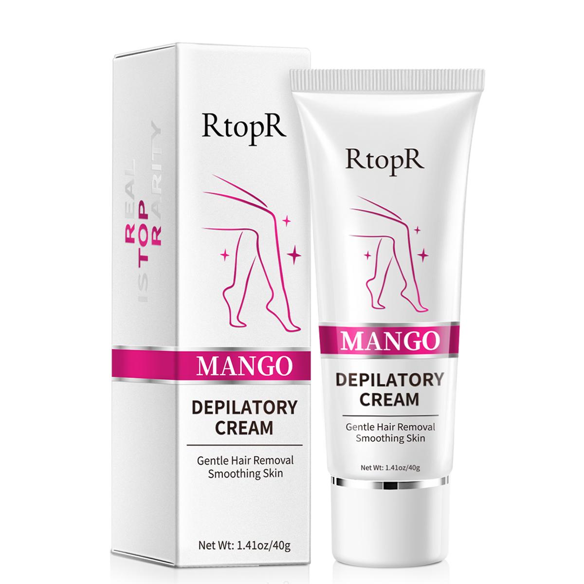 

RtopR Крем для удаления волос с манго Эссенция манго Безболезненное удаление волос Большая площадь быстрого удаления волос делает кожу гладкой и увлажняющей 1pcs