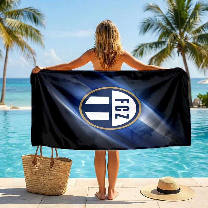 FC Zürich Print Quick Dry Beach Towel Microfiber Absorbent Portable Travel Swimming Towel