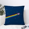 Funny Rainbow Cat Pillow Gift Home Office Decoration Pillow Bedroom Sofa Car Cushion CoverPillow Case