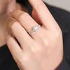 Huitan Elegant Round Cubic Zirconia Silver Color Wedding Rings for Women Eternity Marriage Engagement Accessories Jewelry