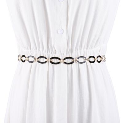 Fine Dress Waist Oval Ring Waist Chain Women'S Decorative Belt With Skirt Suit Chain Small Fragrant Trouser Chain