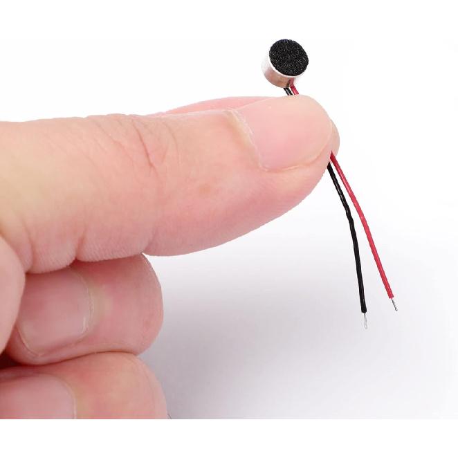 uxcell 10Pcs 6mm x 3.5mm 2-Wire Electret Condenser Microphone with 3.5mm Jack, High Sensitivity Stereo Mic for Recording Devices, Electronics, DIY