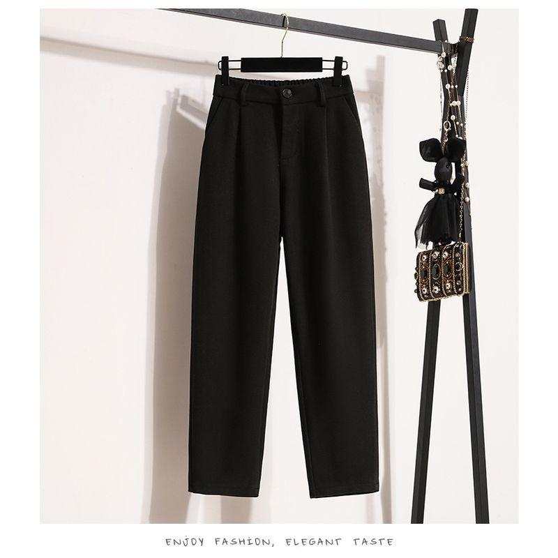 Amazon High Waist Woolen Pants Slim Looking Oversize Women's Clothing
