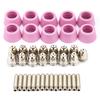 40pcset AG60 SG55 Plasma Cutter Cutting Torch Electrode Nozzles Cups Kit Plasma Cutter Accessories Steel Mill Plasma Cutter Accessories, for SG55,
