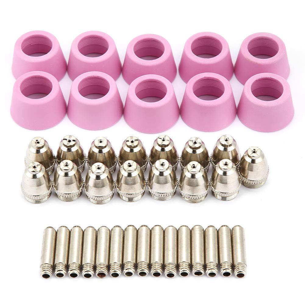 40pcset AG60 SG55 Plasma Cutter Cutting Torch Electrode Nozzles Cups Kit Plasma Cutter Accessories Steel Mill Plasma Cutter Accessories, for SG55,