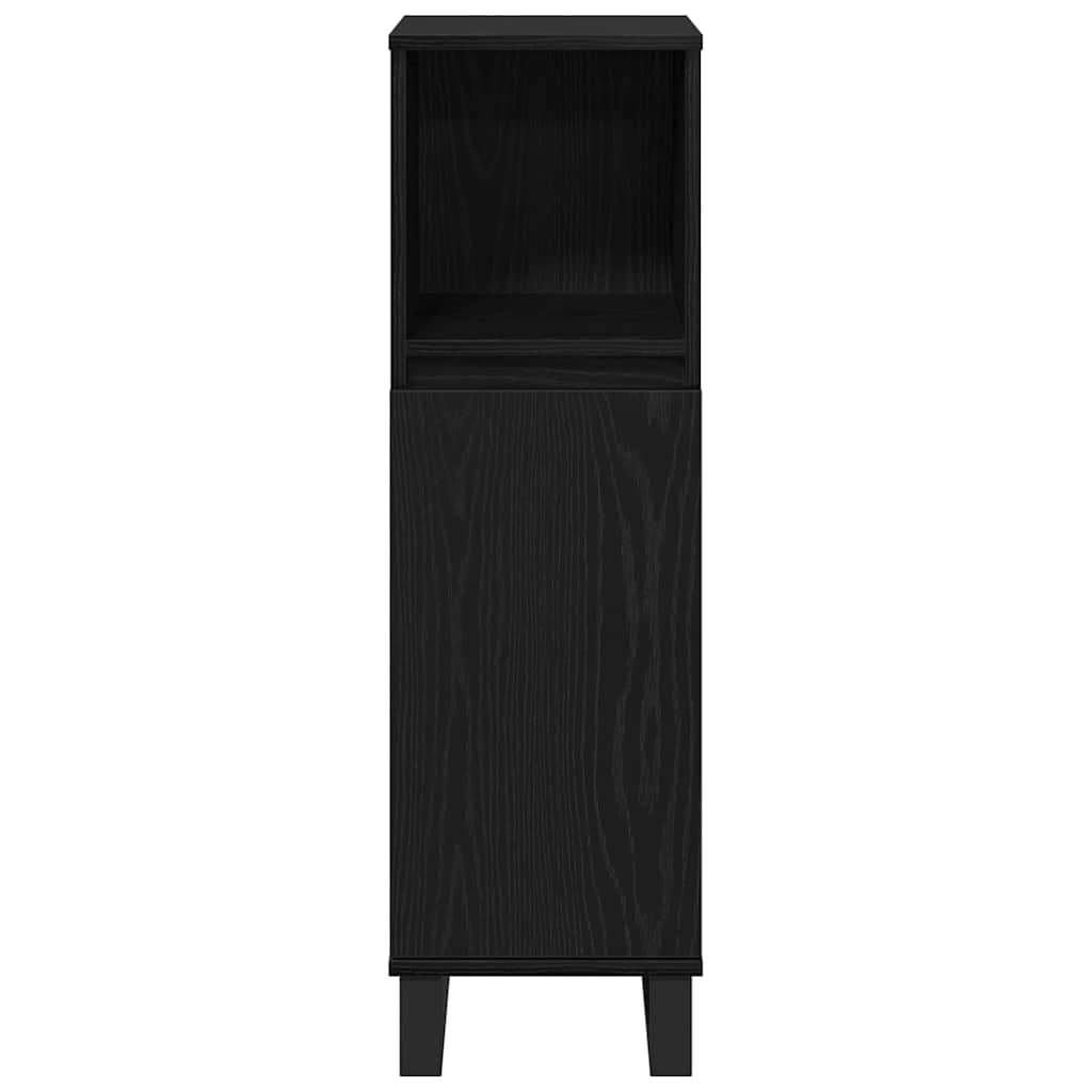 Bathroom Cabinet with Door Black Oak Effect 30 X 30 X 100 Cm