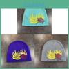 Knit Halloween Party Beanie With Flame Rose Pattern For Winter Outdoor Cycling