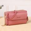 2025 Women's Large Capacity Multifunction Crossbody Phone Bag - Stylish, Simple Solid Color Design