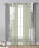 Sage Green Oil Painting Texture Sheer Curtains for Living Room Decoration Window Curtains Kitchen Tulle Voile Organza Curtains