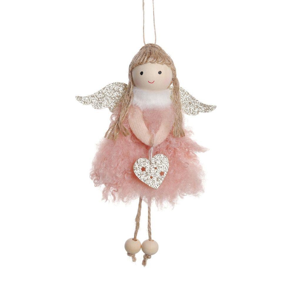 Handmade Christma Doll Ornaments Durable Xmas Angel Ornaments Funny Plush Angel Pendant  Home Decor