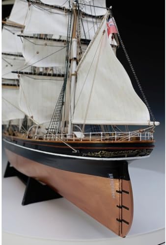 Woody Joe 1/100 Cutty Sark (with sails) Wooden Model Assembly Kit (Ship)