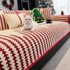 1PC Christmas Style Plush Winter Non-slip Sofa Cushion Warm Household Goods Cover Blanket Home Textile Products
