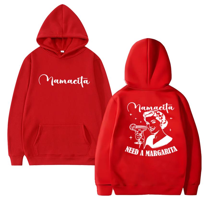Hot Sale Mamacita Needs A Margarita Lemon Double Sided Printed Sweatshirt Unisex Fashion Y2k Hoodie Men Women Fleece Pullovers