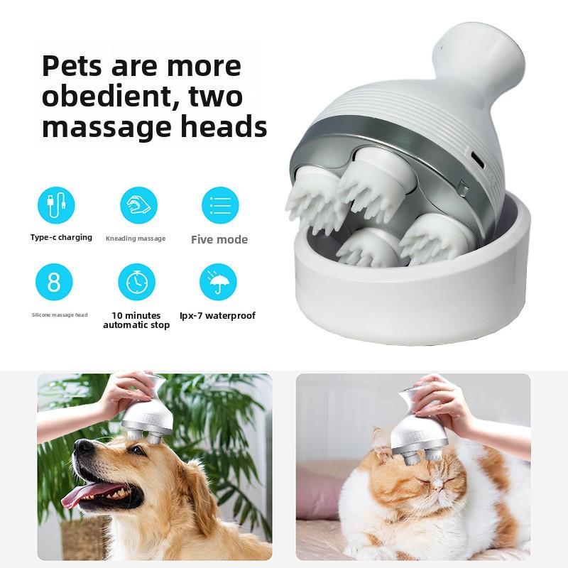 Intelligent Head Massager Meridian Dredging Pet Waterproof Massage Scalp Headache Kneading Scratching Head Electric Massager