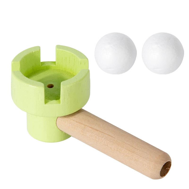 Kinder Holzschwebekugel Magie Klassisch Nostalgisch Pusteball Schwebekugel Lungenkapazität Blasübung