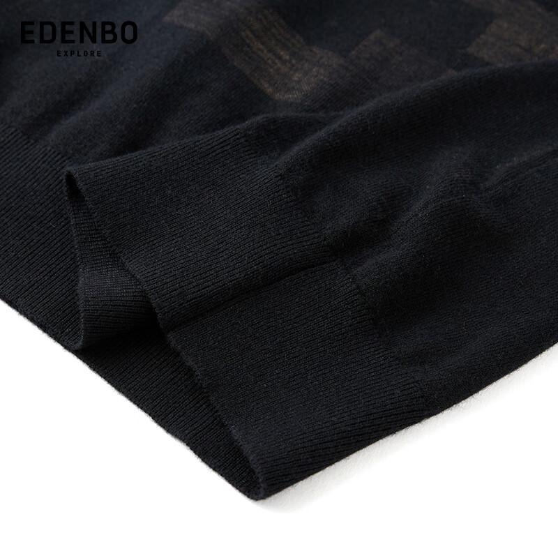 Edenbo Men's Crew Neck Wool Blend Sweater