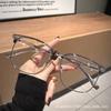 Enlarged And Widened Oversized Frame Half-Frame Glasses, Men'S Myopia Can Be Matched With Large-Size Eye Glasses, Frame, Big Face And Thin