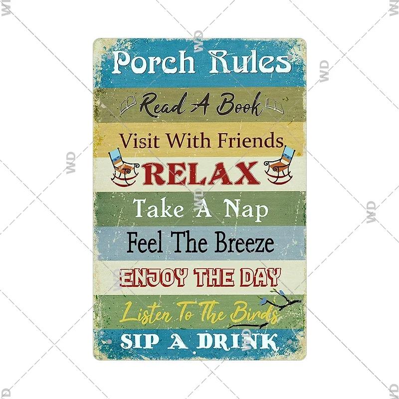 Tin Sign Pool Funny Rules Vintage Plaque Welcome Warning No Swimming Instruction Metal Sign For Home Pool Store Club Wall Decor