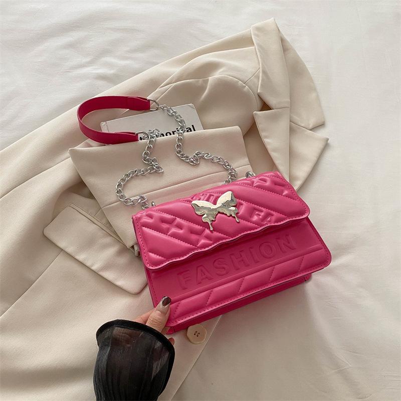 Schmetterling Kleine Tasche Damen Herbst Ausländischer Stil Vielseitige Kette Umhängetasche Schulter Kleine Quadratische Tasche