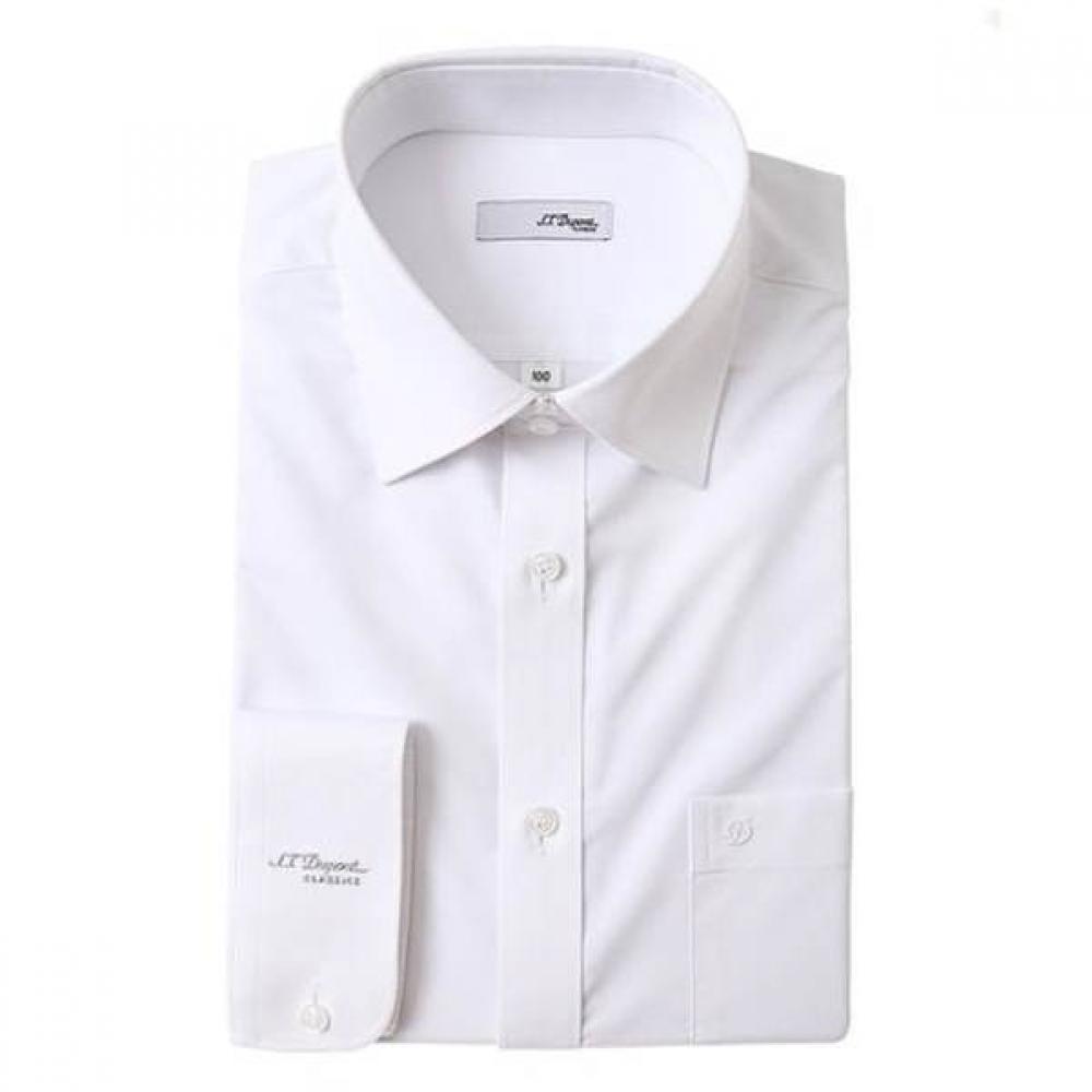 S.t. Dupont Stretch Fit Long Sleeve White Shirt Se5fm12ls901swh 95