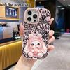 Phone Case: 2D Flat Design Suitable for iPhone 18 17 16 15 14 13 Pro Protective Case, Couple Style, Wearing a Rabbit Coat, Christmas and Halloween Gif