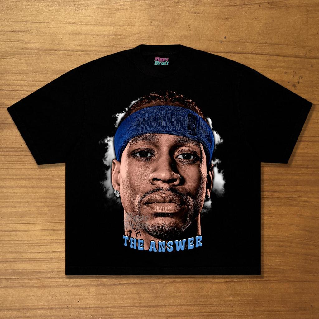 Allen Iverson Big Face PNG Graphic – "The Answer" T-Shirt Design (Digital Download)