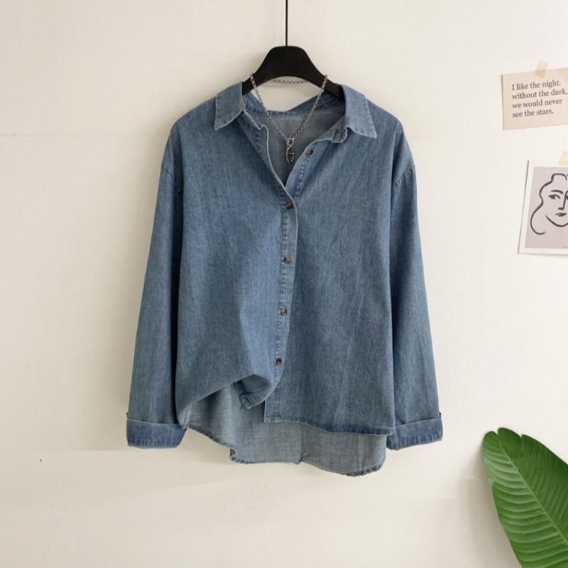 Honey J Loose Fit Denim Shirt 3colors