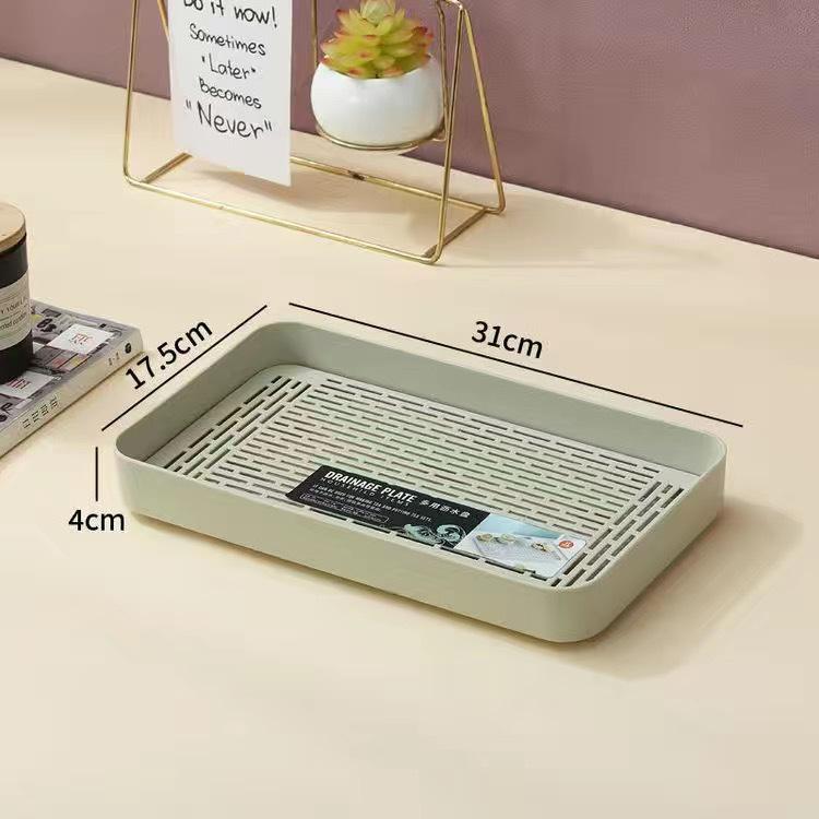Double-Layer Plastic Draining Tray: Durable Household Tea, Bowl & Chopstick Storage Rack