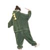 Couples Flannel Dinosaur Onesie Winter Warm Hooded Sleepwear Men Women