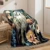 Owl Amidst Floral Blooms for All Seasons Blanket Lunch Break Throw Gift