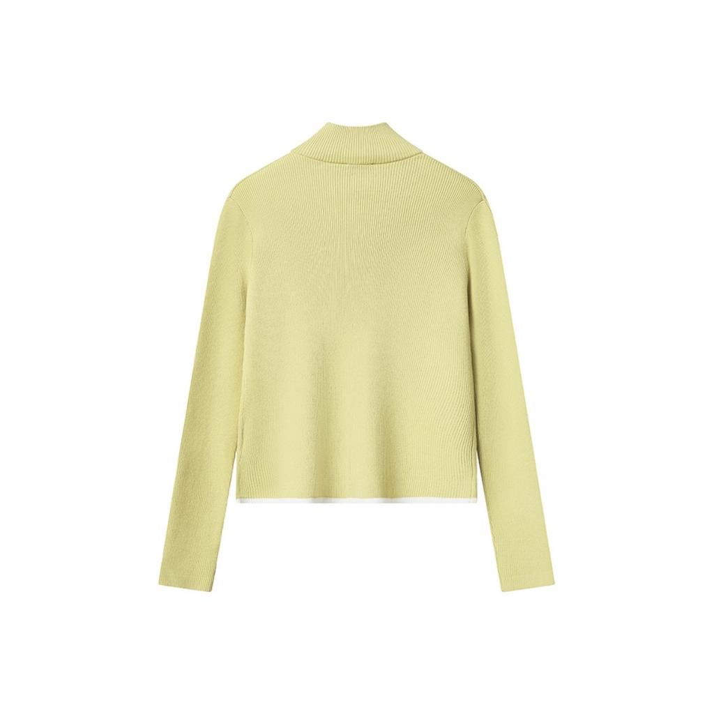 Fila White Fashion Trendy Comfortable Simple Casual Versatile Zipper Woven Cardigan Sweater Women tops F11W543401FMT