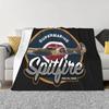 Flying Fortress Fighter Blanket Pilot Plane Thermal Soft Flannel Blanket Portable Travel Blanket