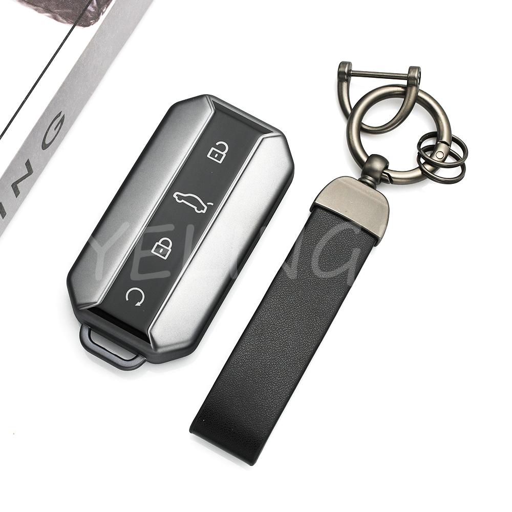 Gray Tpu Key Shell Bag Car Key Case Cover For Chery Jaecoo J5 J7 Protection Keychain Housing Holder Car Accessories