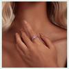 Yinziyun Purple Flower Open Ring for Women – Elegant 925 Sterling Silver Jewelry