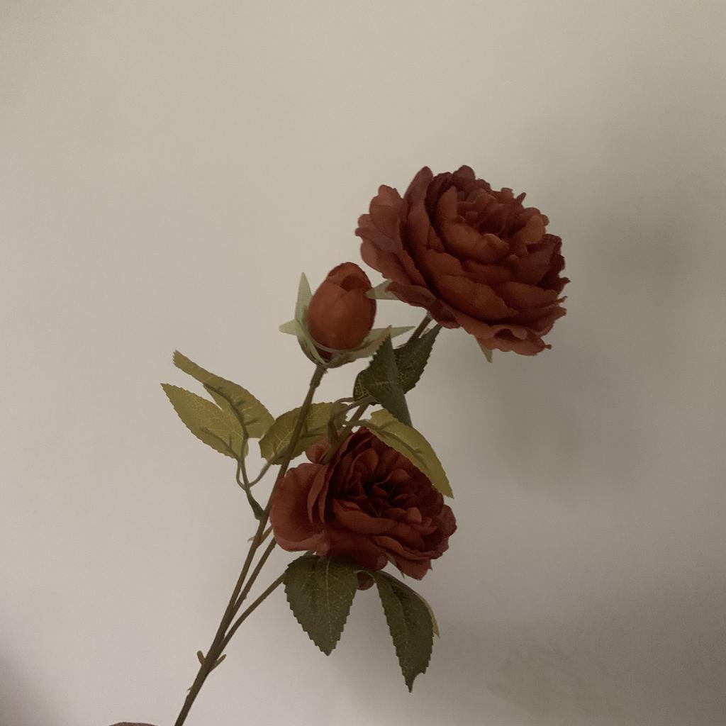 3heads Peony Artificial Flower Silk Peony Burnt Orange Brown Caramel Wedding Decoration Table Living Room Flower Fall Decor