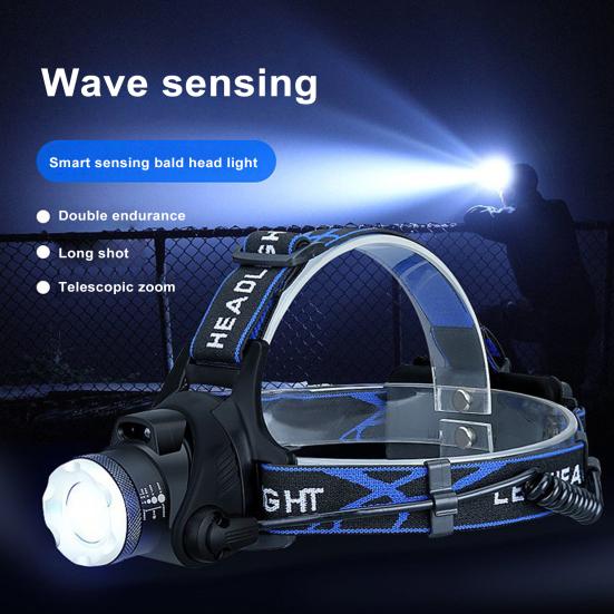 Fishing Headlamp Flashlight Scorpion Inspection UV Light USB Rechargeable LED Head Lamp