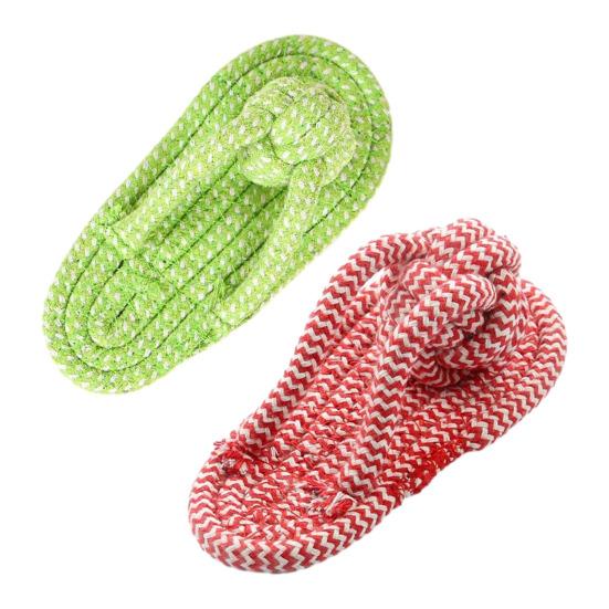 Haustierspielzeug Molaren Zähne Schutz Weiches Robustes Kauspielzeug Geknotete Textur Pantoffelform Bissfest Zahnpflege Hundespielzeug mit Eingebautem Geräusch