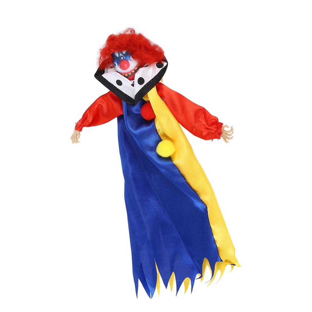 Halloween Clown Doll Scary Eerie Clown Doll Decoration Hanging Clown Doll Ornament for Horror Themed Activities