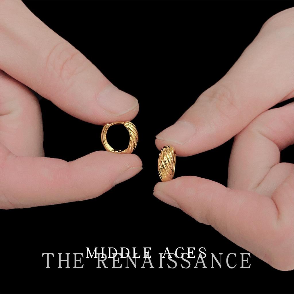 Маленькие серьги-гвоздики со спиральным твилом в ретро-стиле Гонконга минималистичные серьги