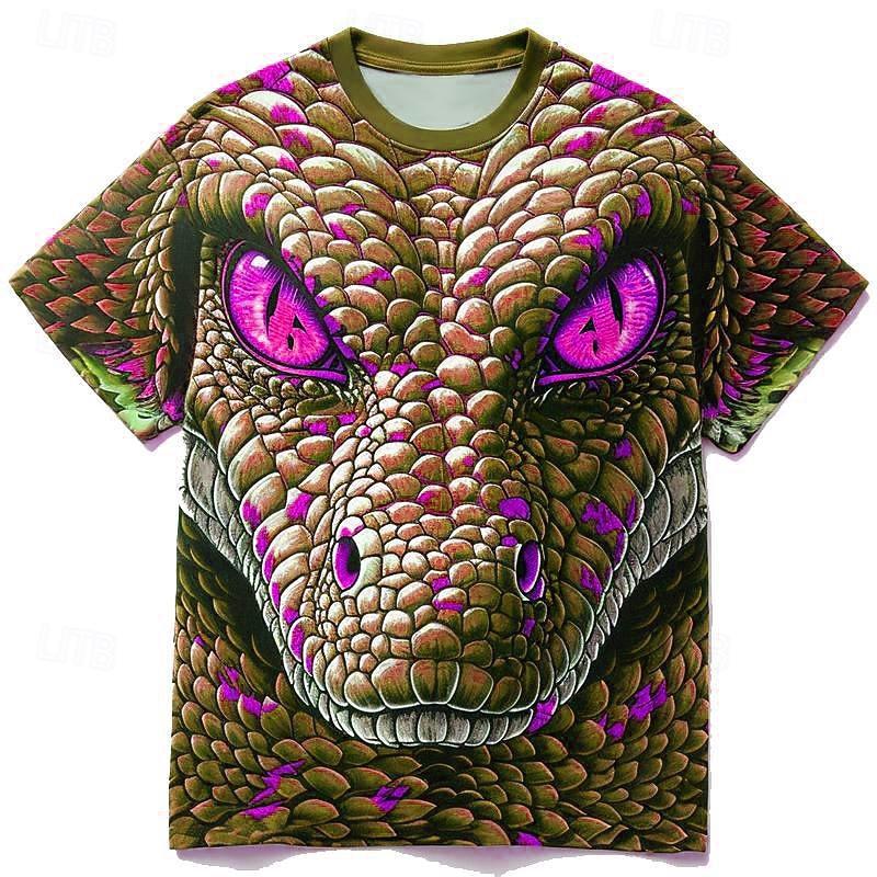 Men's Graphic Animal Lion T Shirt Short Sleeve T shirt 3D Print Crew Neck Shirt Retro Vintage Casual Street Style Sports