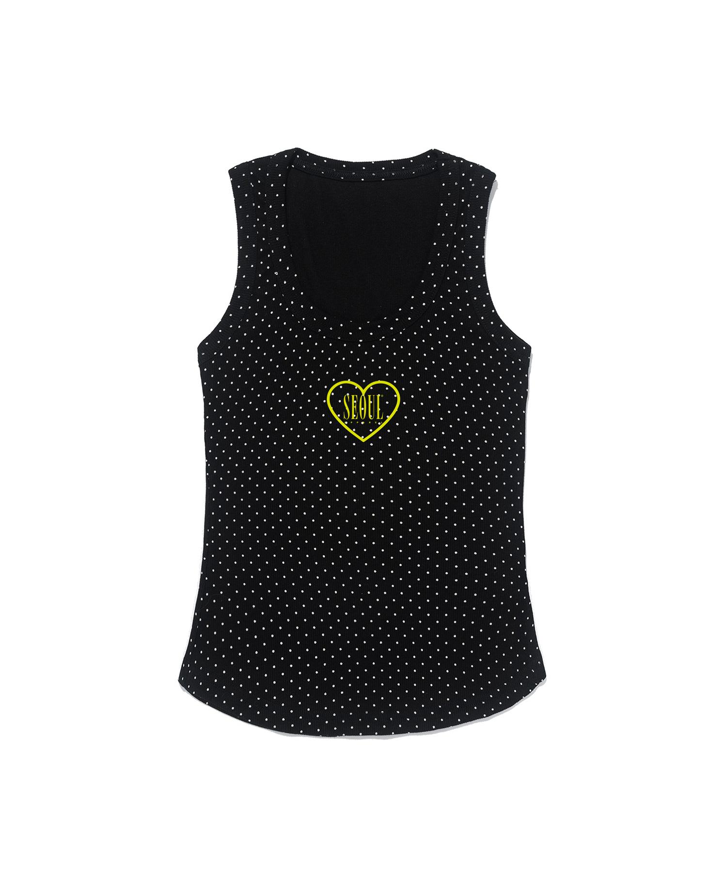 Seoul Apparel Heart Logo Dot Sleeveless (Black) Free