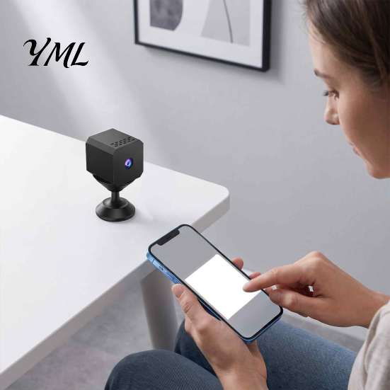 Indoor Surveillance Camera with Motion Detection Mini WiFi Security Camera, 1080P Small Equipped Night Vision & Wireless for Home Smart Tracking,