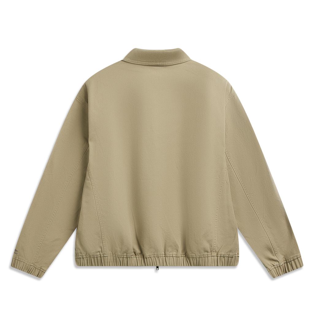 Li Ning Fashionable Minimalist Polo Collar Loose Jacket Unisex Jackets AJDW179-2