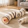 Fabric Tunnel Runner for Small Animals in Rooms, Arched Activity Passage with Suspended Toy Detail for Daily Exercise, Stalking and Rest Time