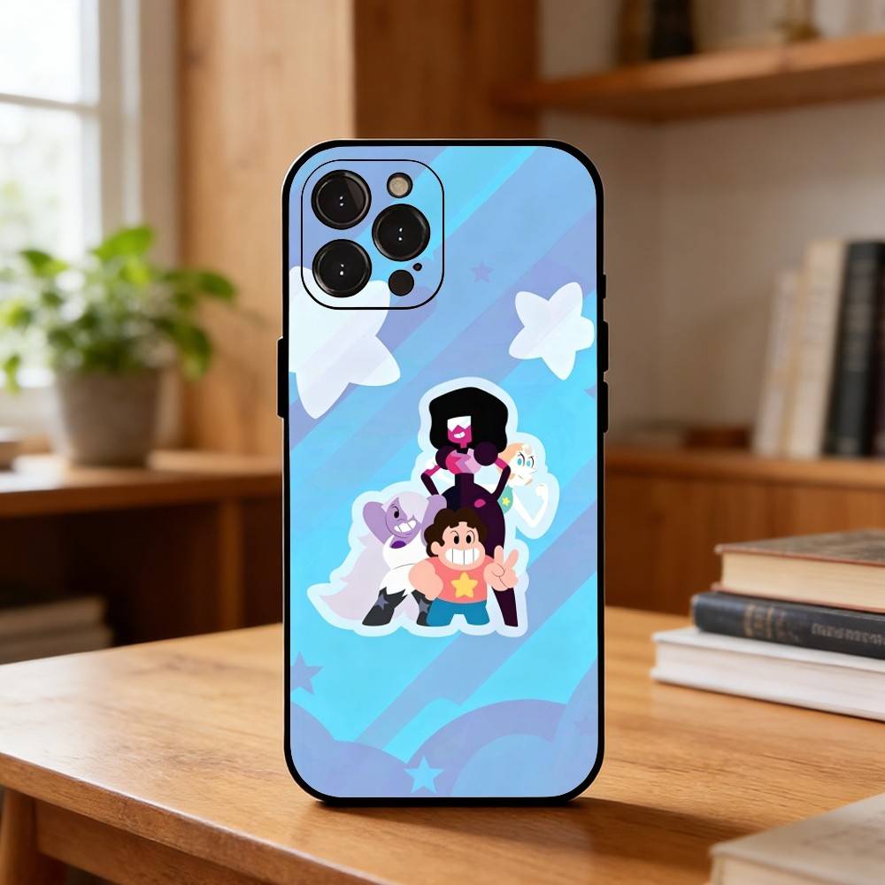 Cartoon Warm S-Steven U-Universe Phone Case For iPhone17,16,15,14,13,12,Plus,Pro Max, 5G Others Soft Black Cover iPhone16e