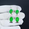 Grüner Türkis Edelstein Hängeohrringe 925 Sterlingsilber Ohrring, Handgefertigter Boho Silber Schmuck Hängeohrringe, Verlobungsgeschenk